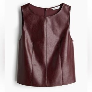 NWT Burgundy Coated Tank Top